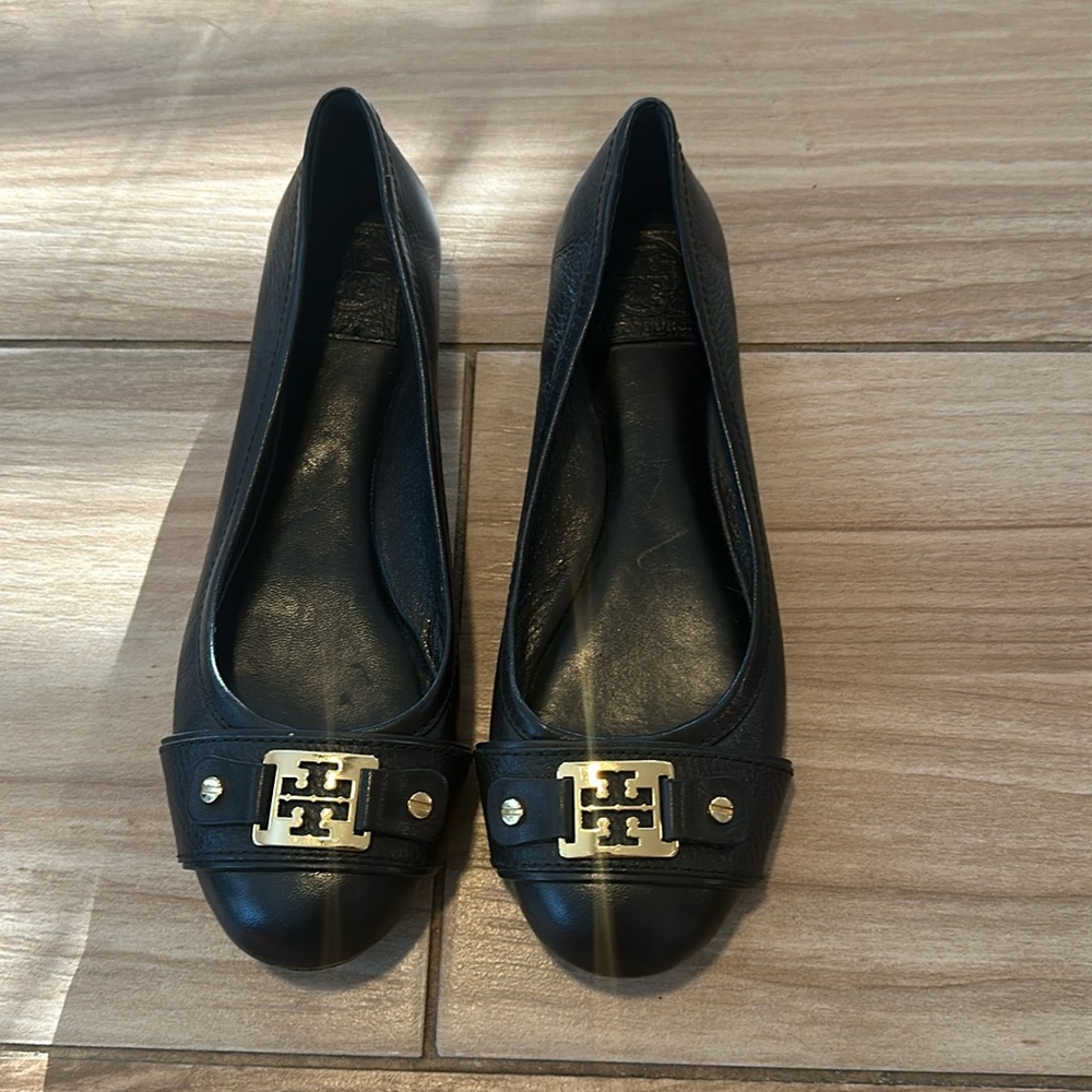 Tory Burch Clines Black Flats